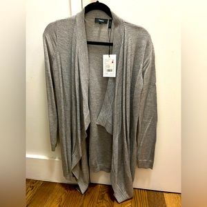 THEORY Grey Marl Soft Luster Cardigan